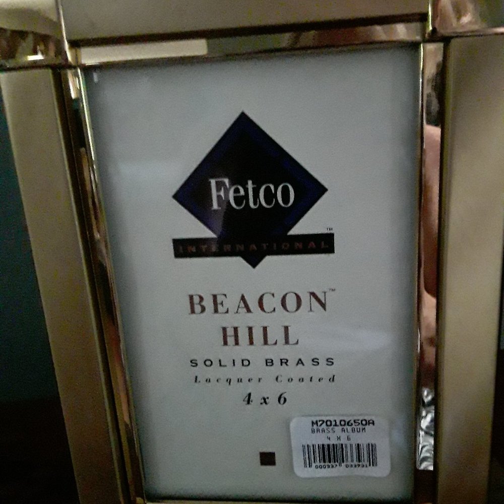 Solid Brass Lacquer Coated Photo Album by Fetco Beacon Hill -NIB